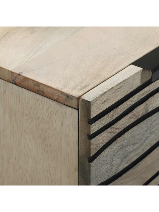 Kappide külgedel 2 tk valge 60 x 33.5 x 75 cm mangopuit
