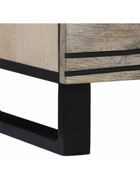 Kappide külgedel 2 tk valge 60 x 33.5 x 75 cm mangopuit