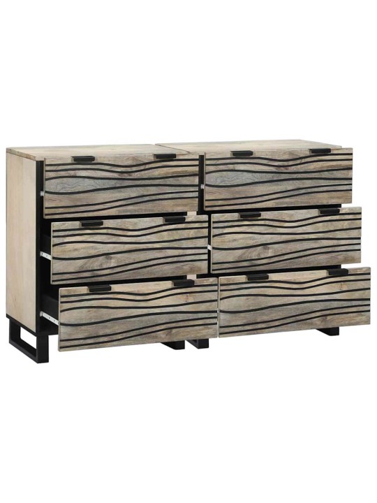 Kappide külgedel 2 tk valge 60 x 33.5 x 75 cm mangopuit