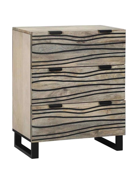 Kappide külgedel 2 tk valge 60 x 33.5 x 75 cm mangopuit