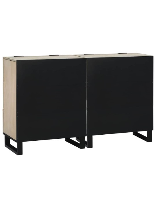 Kappide külgedel 2 tk valge 60 x 33.5 x 75 cm mangopuit