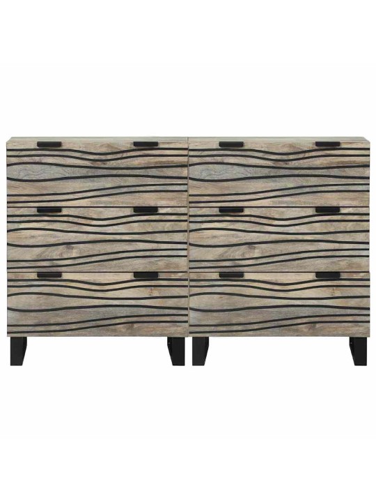 Kappide külgedel 2 tk valge 60 x 33.5 x 75 cm mangopuit