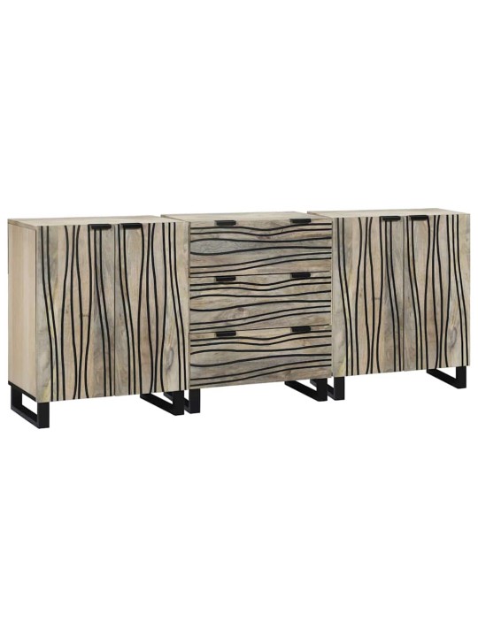 Vannitoa mööblikomplekt 3 tk valge 180 x 33 x 75 cm tugev mango puu