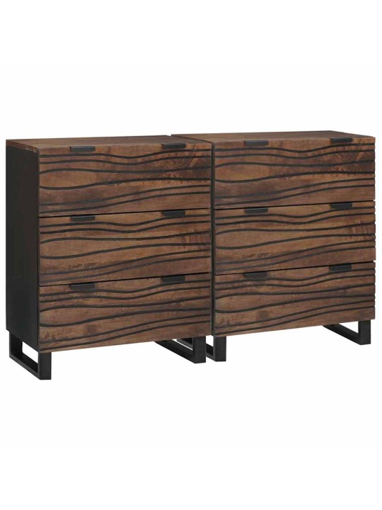 Kappide külgedel 2 tk pruun 60 x 33.5 x 75 cm mangopuit