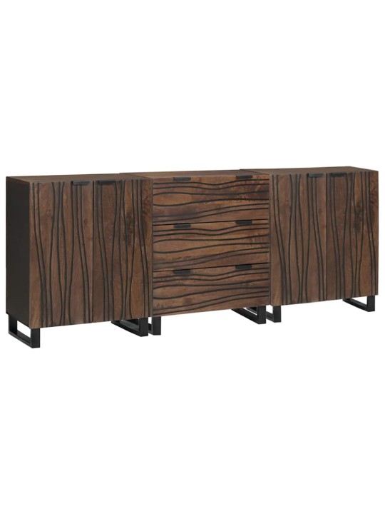 Vannitoa mööblikomplekt 3 tk pruun 180 x 33 x 75 cm tugev mango puu