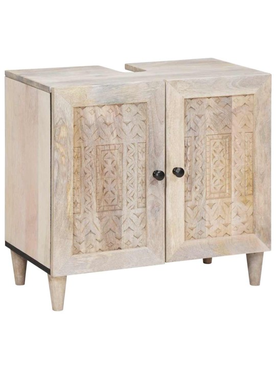 Vannitoa mööbleset 3 tk valge 38 x 33 x 160 cm mangopuit
