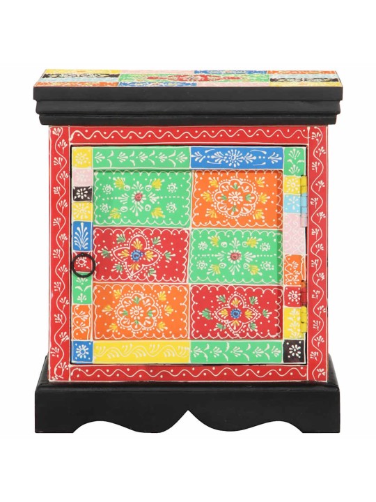 ÖÖKAPP 2 TK MITMEVÄRVILINE 40X35X45 CM TÄISPUIDUST MANGO