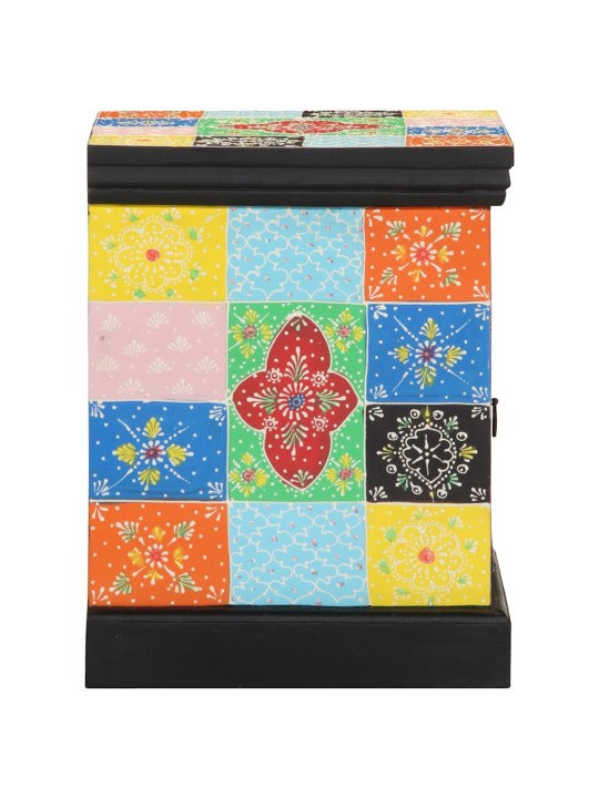 ÖÖKAPP 2 TK MITMEVÄRVILINE 40X35X45 CM TÄISPUIDUST MANGO