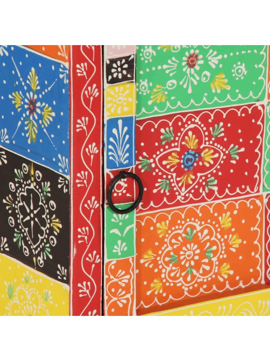 ÖÖKAPP 2 TK MITMEVÄRVILINE 40X35X45 CM TÄISPUIDUST MANGO