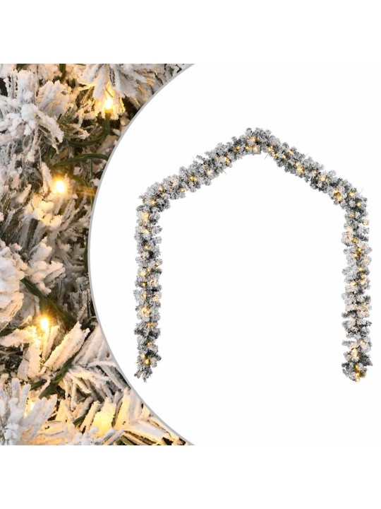 JÕULUPÄRJA LED-TULEDEGA ROHELINE 10 M PVC
