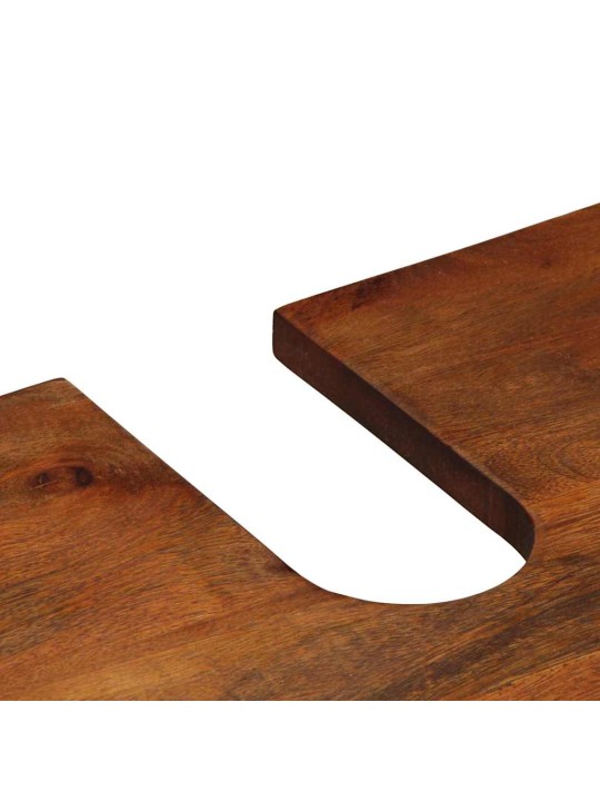 Vannitoa mööbli komplekt 2 tk pruun 62 x 33 x 58 cm mangopuit