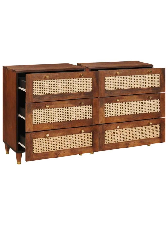 Kappide komplekt 2 tk pruun 60 x 33.5 x 75 cm mangopuit