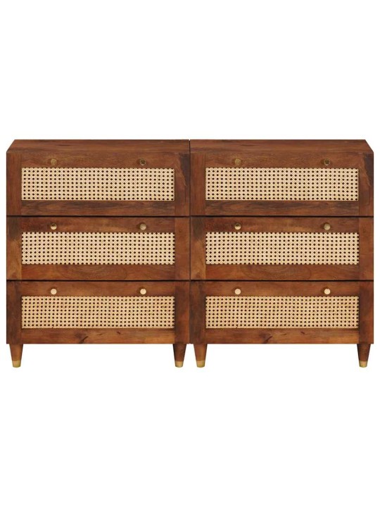 Kappide komplekt 2 tk pruun 60 x 33.5 x 75 cm mangopuit