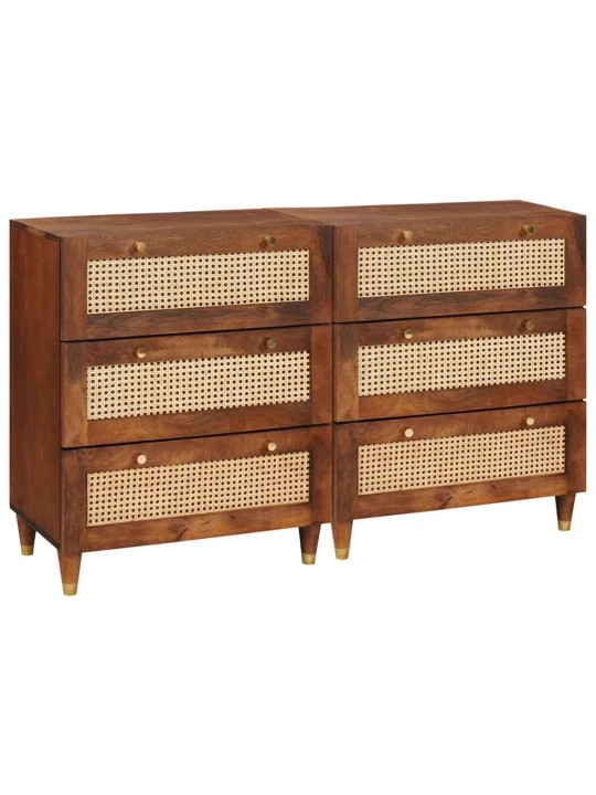 Kappide komplekt 2 tk pruun 60 x 33.5 x 75 cm mangopuit