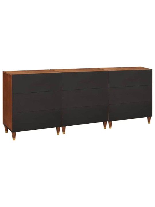 Kappide komplekt 3 tk pruun 180 x 33 x 75 cm mangopuit