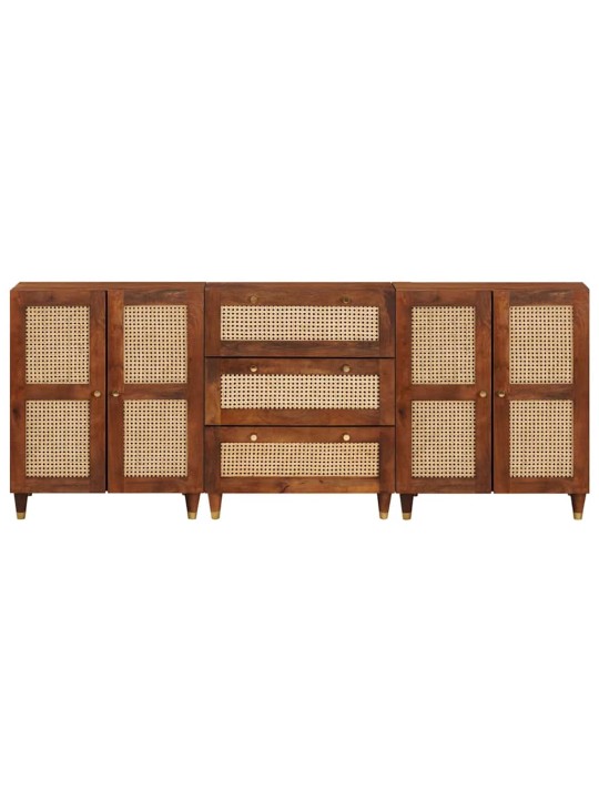 Kappide komplekt 3 tk pruun 180 x 33 x 75 cm mangopuit