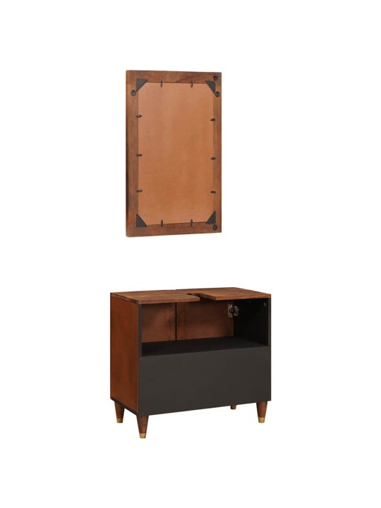 Vannitoa mööbel sahtliga uksega 2 tk 62 x 33 x 58 cm tugev mango puu