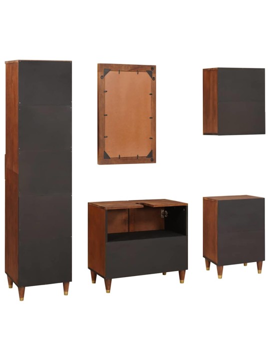 Vannitoa mööbel 5 tk 38 x 33 x 160 cm tammepuit, töödeldud puit