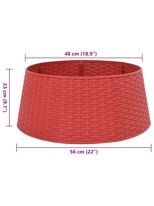 JÕULUPUU SEELIK PUNANE Ø56X23 CM PLASTIK