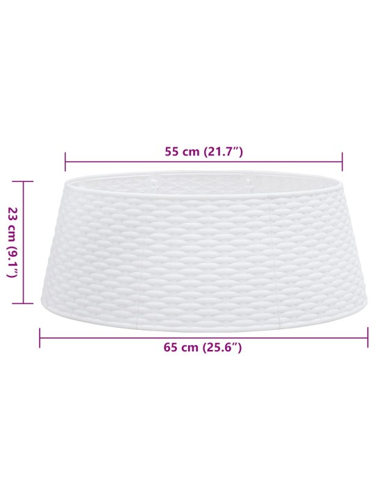JÕULUPUU SEELIK, VALGE, Ø65X23 CM, PLASTIK
