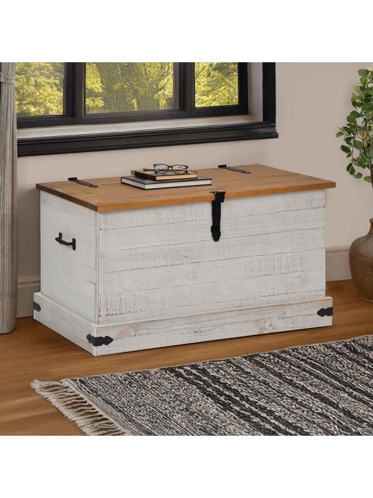HOIUKAST HALDEN VALGE 91X48X47 CM TÄISPUIDUST MÄND