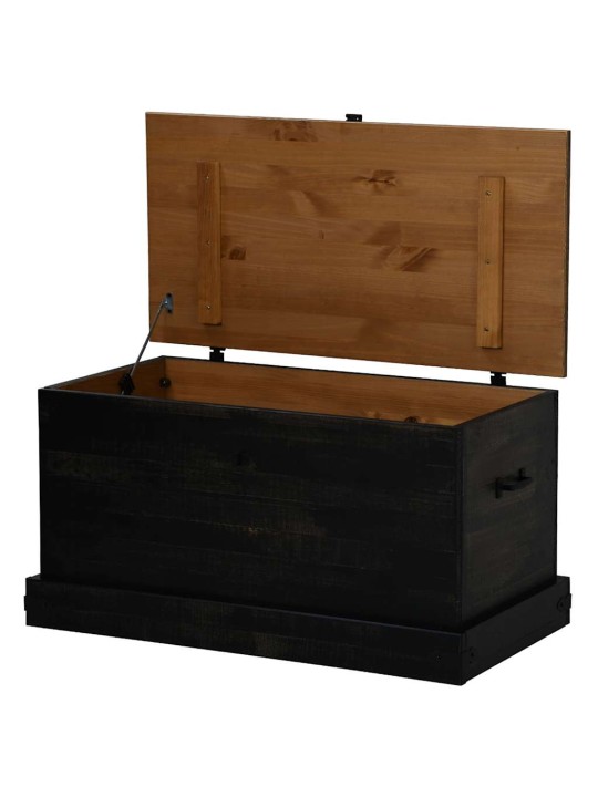 HOIUKAST HALDEN MUST 91X48X47 CM TÄISPUIDUST MÄND
