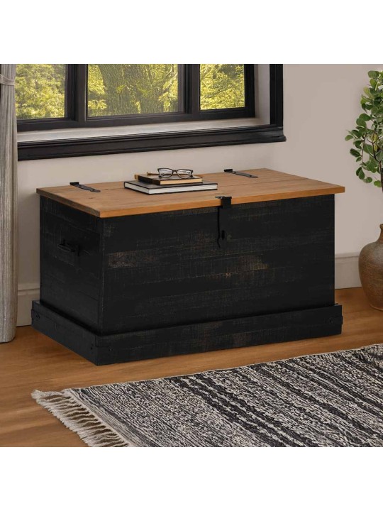 HOIUKAST HALDEN MUST 91X48X47 CM TÄISPUIDUST MÄND