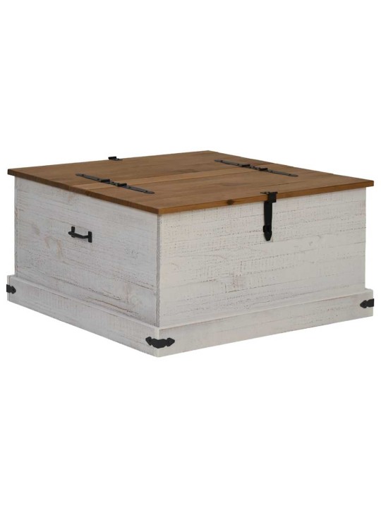 HOIUKAST HALDEN VALGE 91X91X47 CM TÄISPUIDUST MÄND
