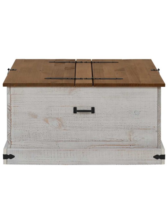 HOIUKAST HALDEN VALGE 91X91X47 CM TÄISPUIDUST MÄND