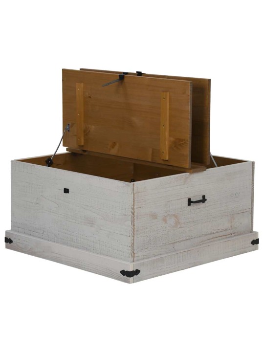 HOIUKAST HALDEN VALGE 91X91X47 CM TÄISPUIDUST MÄND