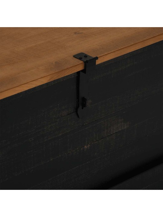 HOIUKAST HALDEN MUST 91X91X47 CM TÄISPUIDUST MÄND