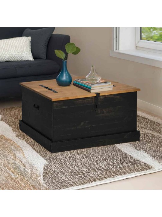 HOIUKAST HALDEN MUST 91X91X47 CM TÄISPUIDUST MÄND