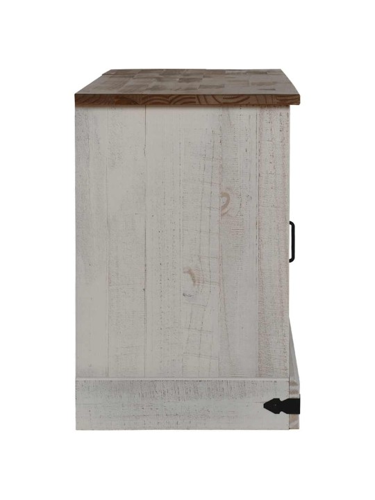 TELERIKAPP HALDEN 2 LÜKANDUKSEGA VALGE 150X40X60 CM TÄISPUIT