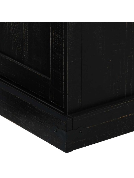 TELERIKAPP HALDEN 2 LÜKANDUKSEGA MUST 150X40X60 CM TÄISPUIT