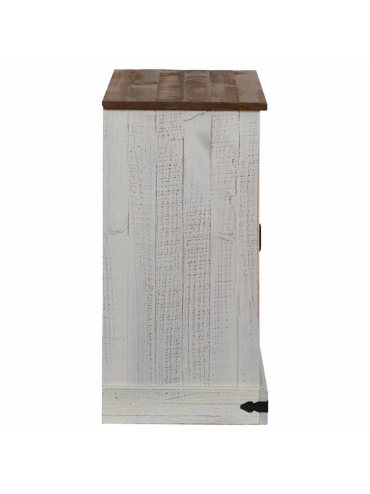 LÜKANDUKSEGA PUHVETKAPP HALDEN VALGE 80X40X80 CM TÄISPUIT