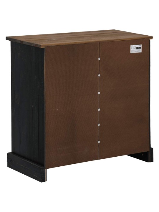 PUHVETKAPP HALDEN LÜKANDUKSEGA MUST 80X40X80 CM TÄISPUIT