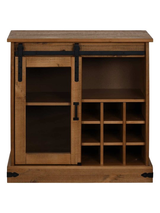PUHVETKAPP HALDEN LÜKANDUKSEGA 80X40X80 CM TÄISPUIDUST