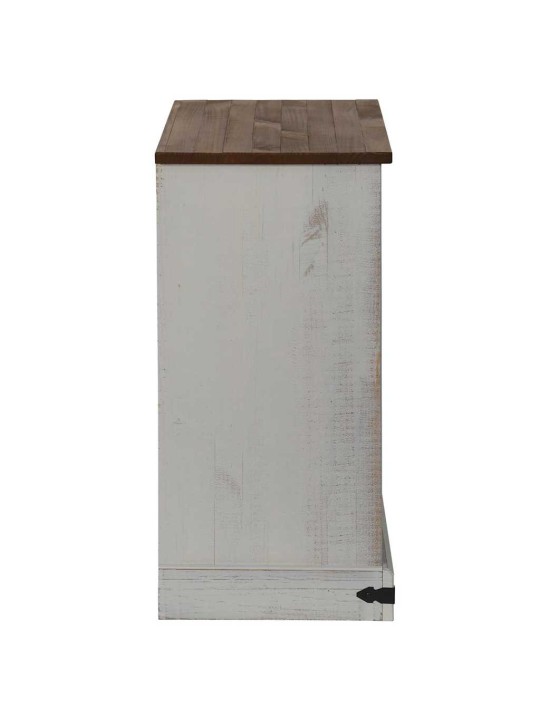 LÜKANDUKSEGA PUHVETKAPP HALDEN VALGE 80X40X80 CM TÄISPUIT