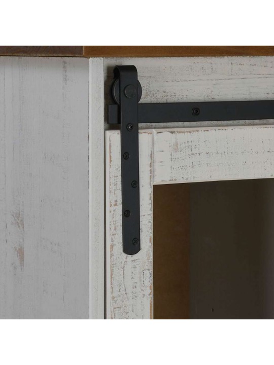 PUHVETKAPP HALDEN 2 LÜKANDUKSED VALGE 112X40X80 CM TÄISPUIT
