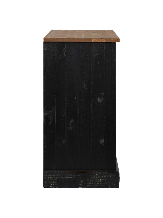 PUHVETKAPP HALDEN 2 LÜKANDUKSED MUST 112X40X80 CM TÄISPUIT