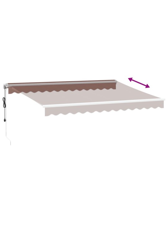 AUTOMAATSELT SISSETÕMMATAV VARIKATUS, PRUUN, 350X250 CM