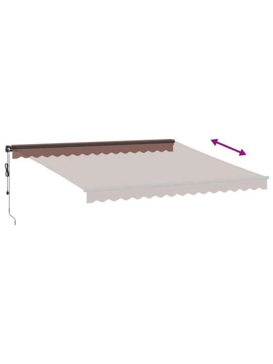 Automaatselt sissetõmmatav varikatus, pruun, 400 x 300 cm