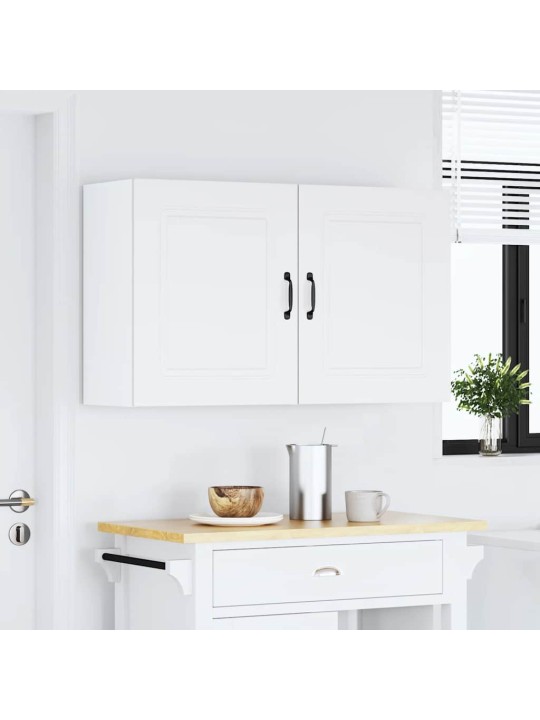 KÖÖGISEINAKAPID 2 TK "KALMAR" WHITE ENGINEERED WOOD