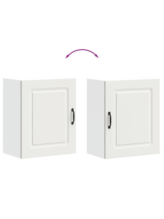 KÖÖGISEINAKAPID 2 TK "KALMAR" WHITE ENGINEERED WOOD