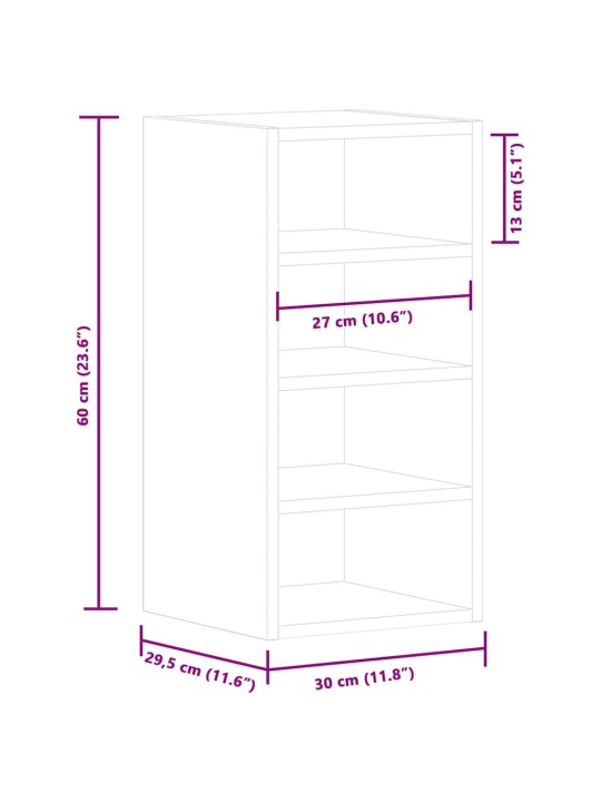 RIPPKAPP “RIGA” VALGE 30X29,5X60 CM ENGINEERED WOOD
