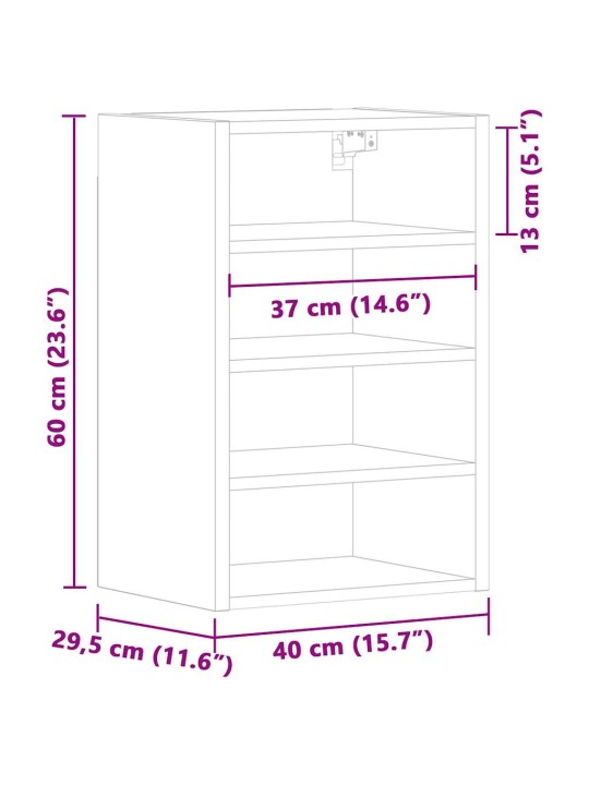 RIPPKAPP “RIGA” SONOMA TAMM 40X29,5X60 CM EHITUSPUIT