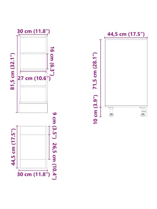 ALUMINE KAPP “RIGA” SUITSUTAMM 30X44,5X81,5 CM EHITUSPUIT
