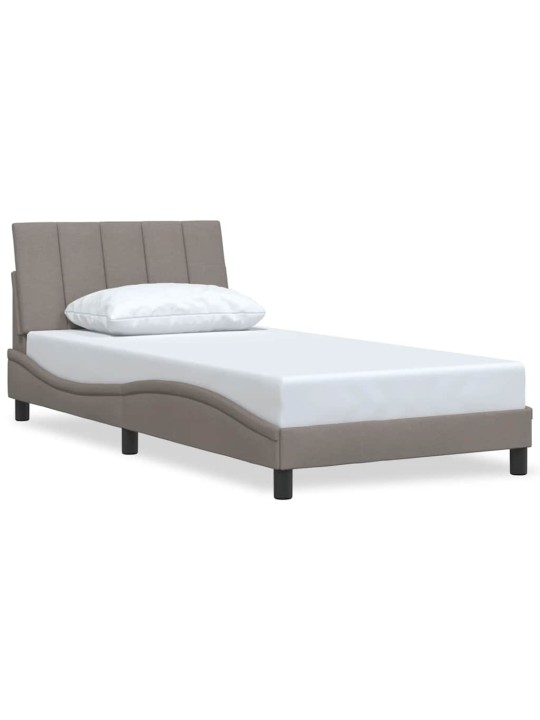 Voodiraam ilma madratsita taupe 100x200 cm kangas