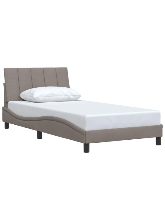 Voodiraam ilma madratsita taupe 100x200 cm kangas