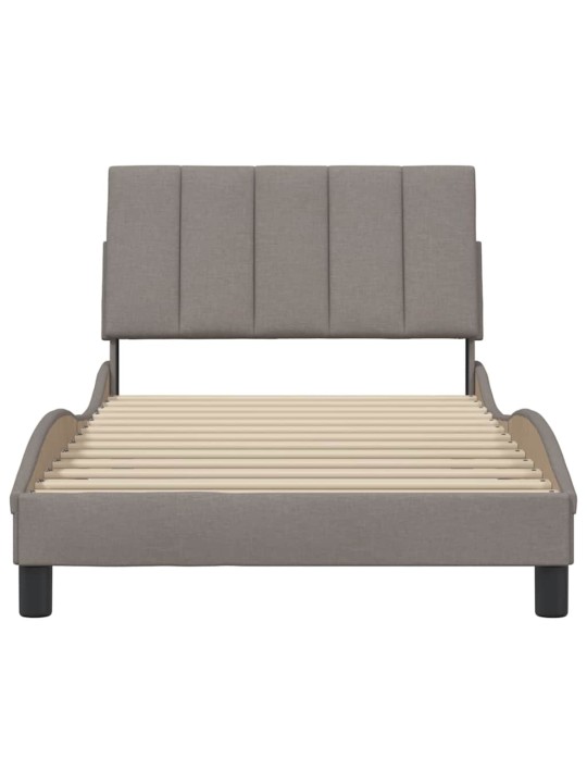 Voodiraam ilma madratsita taupe 100x200 cm kangas
